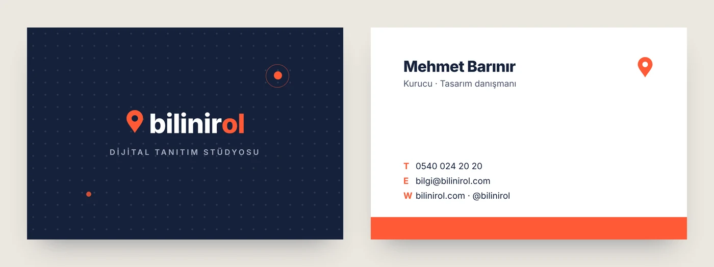 bilinirol kartvizit ve kimlik örneği