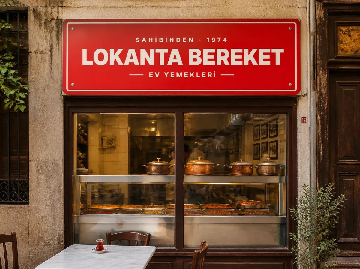 Tabela, Emaye esnaf tabelası: Lokanta Bereket